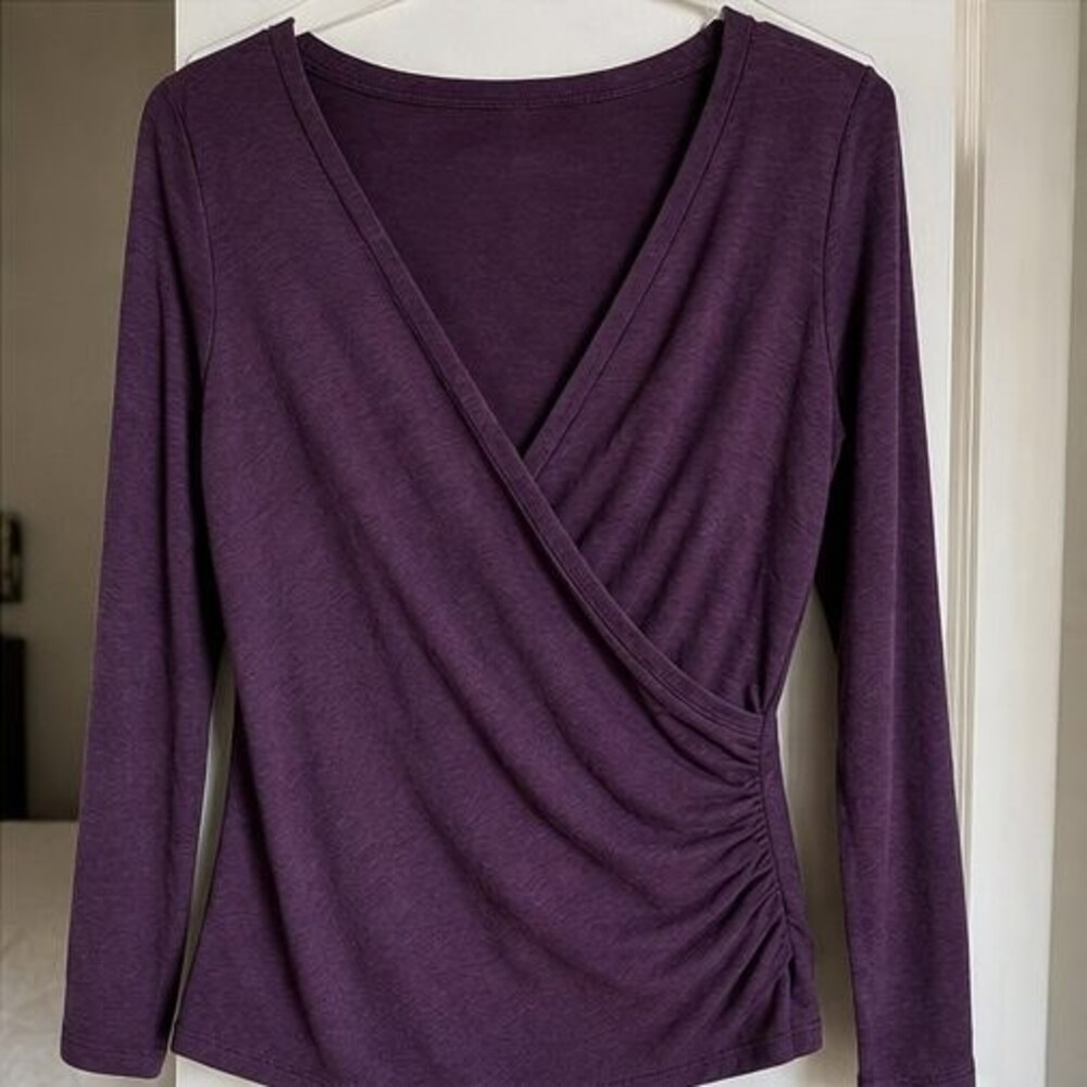 Lilac Wrap Blouse